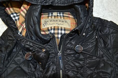 BURBERRY London Black BAUGHTON 18 Check Trim Quilted